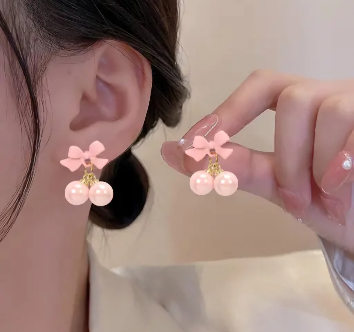 Earrings Combo Set of 6 | Cute Bow, Floral, Heart & Pearl Dangle Studs for Girls & Women | Elegant Korean Style