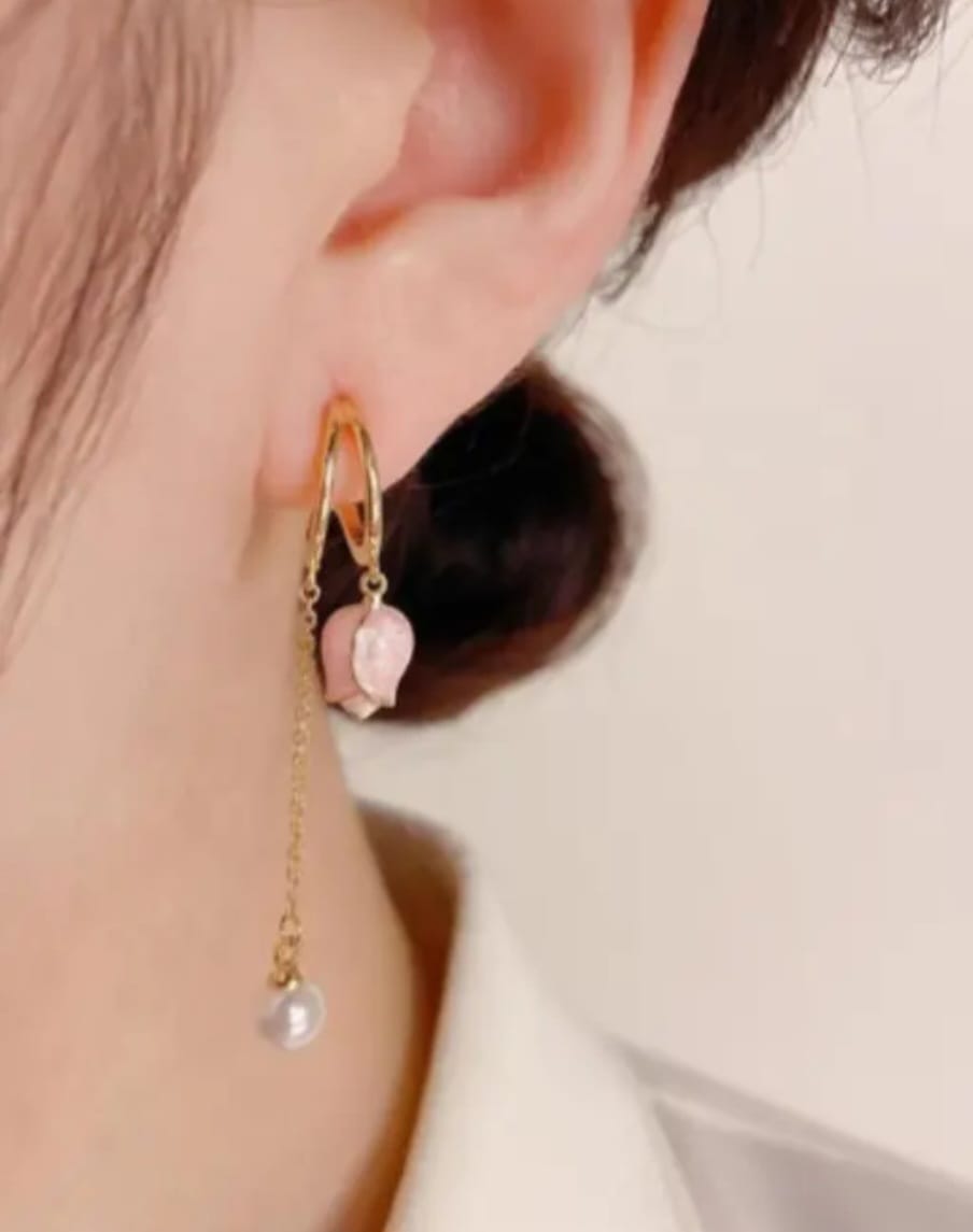 Multicolor Elegant Pearl & Rhinestone Drop Earrings (2 Pairs)