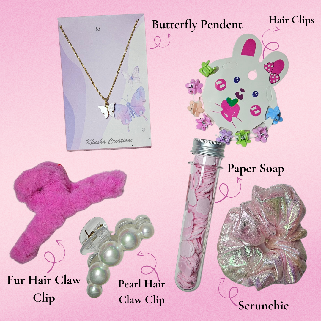 Brijsun Pink Butterfly Hamper – Birthday, Friendship & Return Gift for Girls