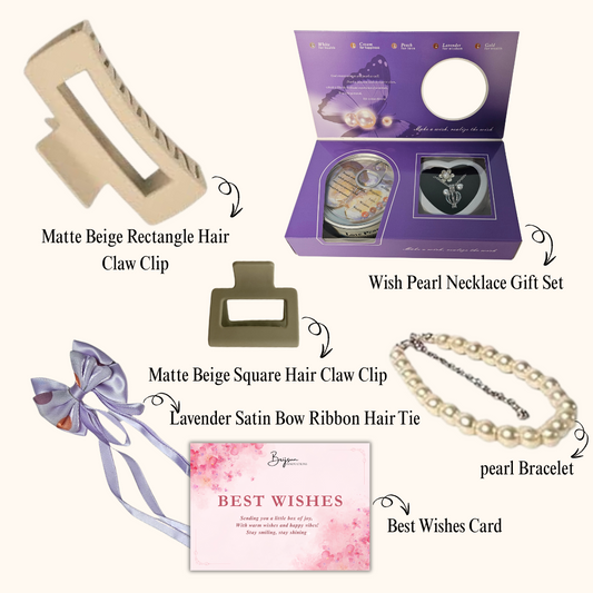 Luxury Gift Set with Elegant Accessories & Wish Pearl Necklace 🎁 Free Gift on Prepaid order