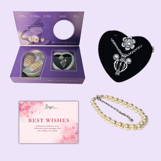 Wish pearl set – Necklace, Bracelet & Greeting Card 🎁 Free Gift on Prepaid prepaid