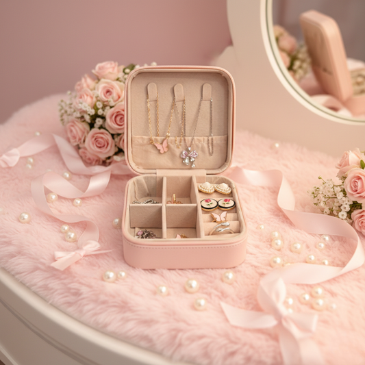 Pink Jewelry Combo Set for Women & Girls – 4 Earrings, 2 Pendant Necklaces, 2 Bracelets & 1 Ring | Trendy Fashion Jewellery Gift Set | Aesthetic Everyday & Party Wear Accessories