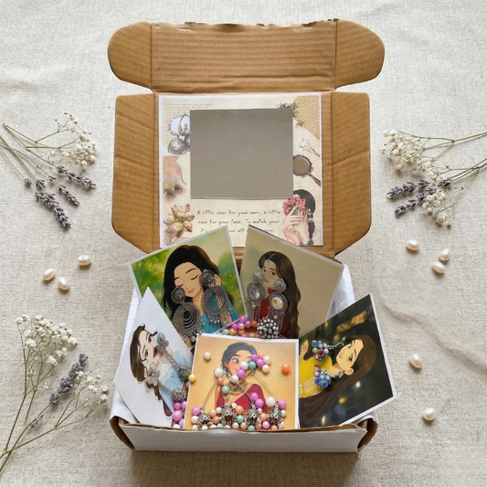 Jewellery Hamper Gift Set – 5 Earrings & 1 Ring Combo for Women