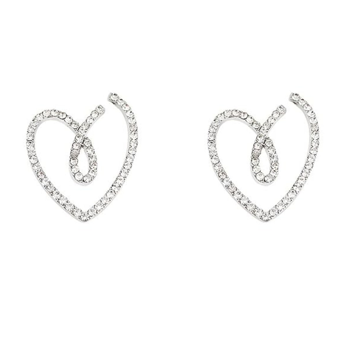 Golden Elegant Golden Heart Stud Earrings