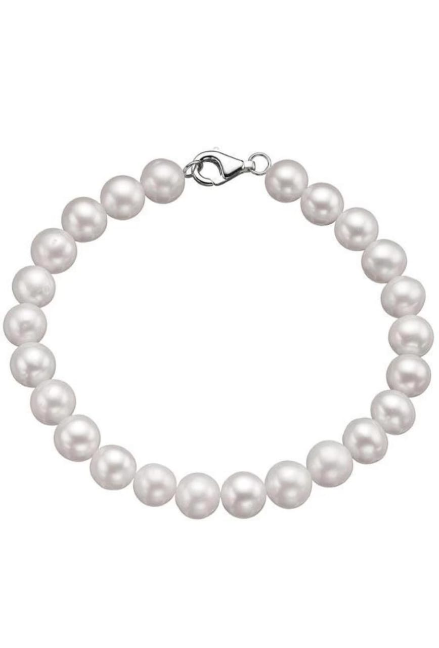 White Faux Pearl Bracelet With Lobster Clasp (Timeless Classic)