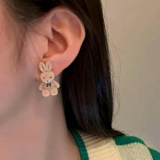 Trendy Funky & Cute Earrings Combo Set | 6 Pair Lightweight Earrings for Girls | Kawaii, Floral, Bear & Star Styles