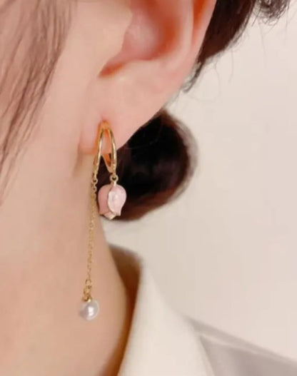 Multicolor Elegant Pearl & Rhinestone Drop Earrings (2 Pairs)