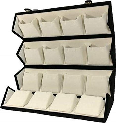 16 Pair Jhumki Storage Box with Cushioned Slots | Velvet Jewelry Organizer Case for Earrings | Portable Display & Travel Friendly Earring Holder
