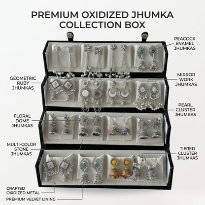 Jhumki Earrings Set for Women (Pack of 16 Pairs) Ethnic Traditional Jhumka with folder box| Assorted Designs for Wedding, Festive & Daily Wear