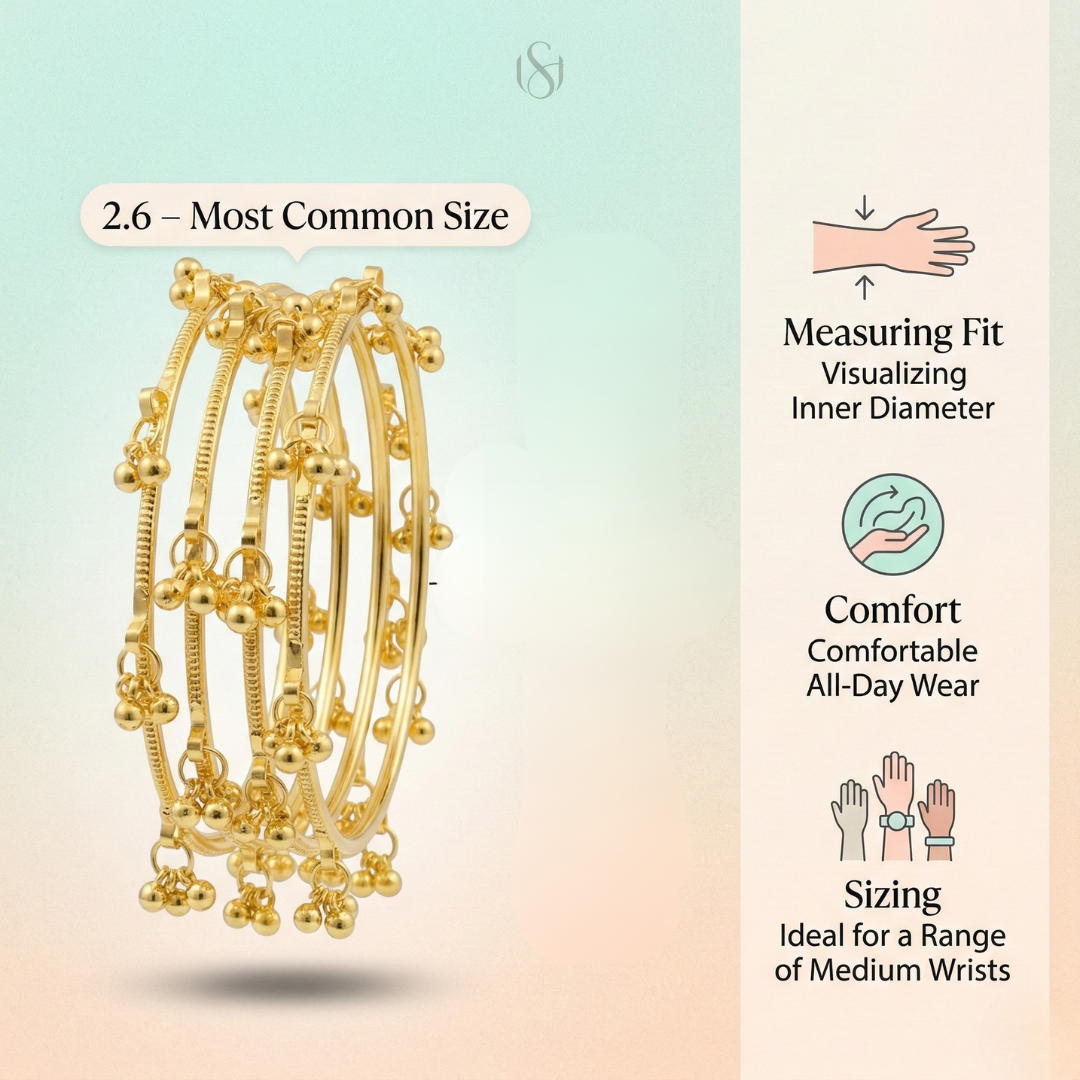 Elegant Kashmiri Jhumka & Gold Bangle Set