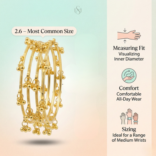 Elegant Kashmiri Jhumka & Gold Bangle Set