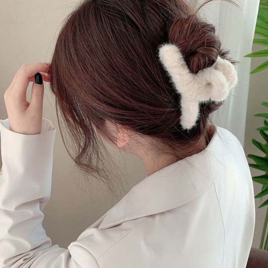 Soft Fur Hair Claw Clip