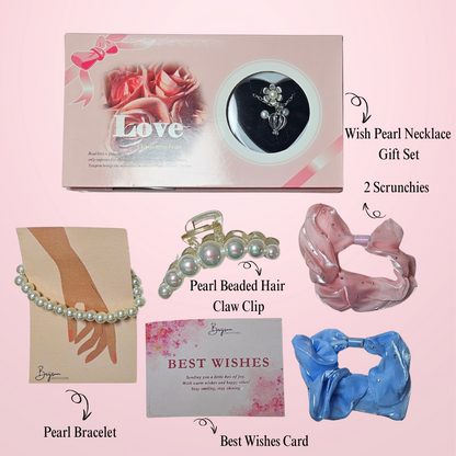 Elegant Love Pearl Gift Box – Jewelry & Hair Accessories 🎁 Free Gift on Prepaid order