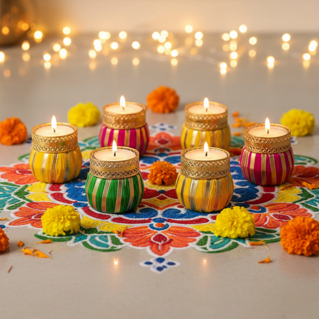 Decorative Tealight  Holders – Set of 2, 4 & 6 | Handcrafted Home Décor, Festival & Gifting