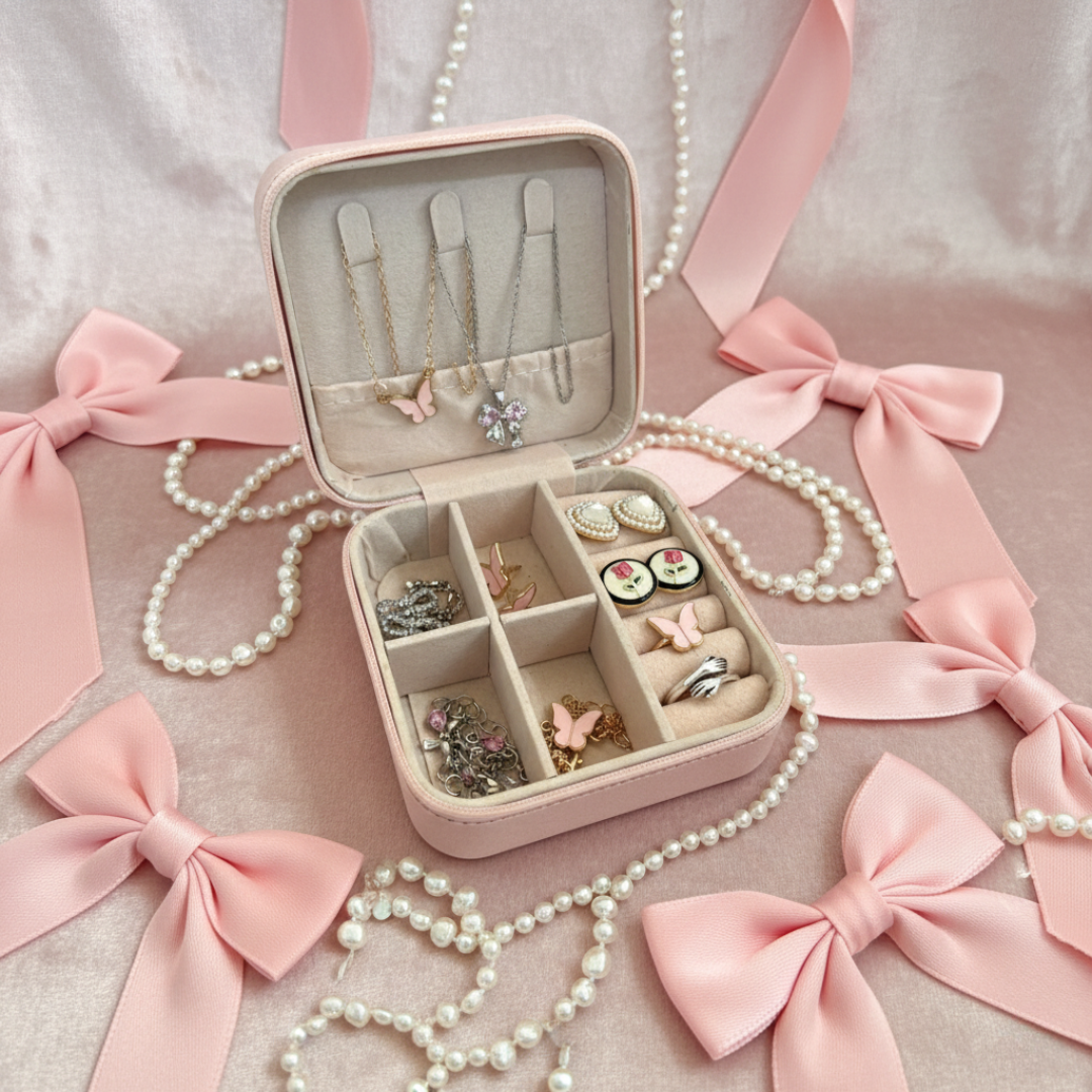 Pink Jewelry Combo Set for Women & Girls – 4 Earrings, 2 Pendant Necklaces, 2 Bracelets & 1 Ring | Trendy Fashion Jewellery Gift Set | Aesthetic Everyday & Party Wear Accessories