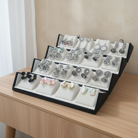 Premium Jhumki Earrings Collection with Organizer Box – Trendy Traditional Earrings Set for Women & Girls