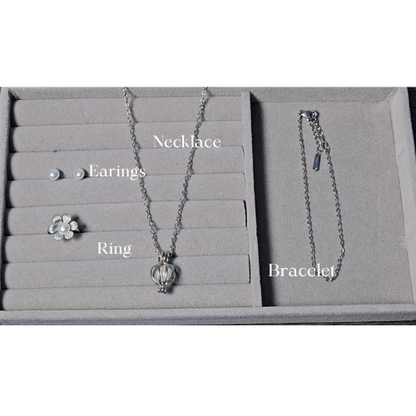 Love Pearl Jewelry Set – Necklace, Earrings, Ring & Bracelet 🎁 Free Gift on Prepaid order