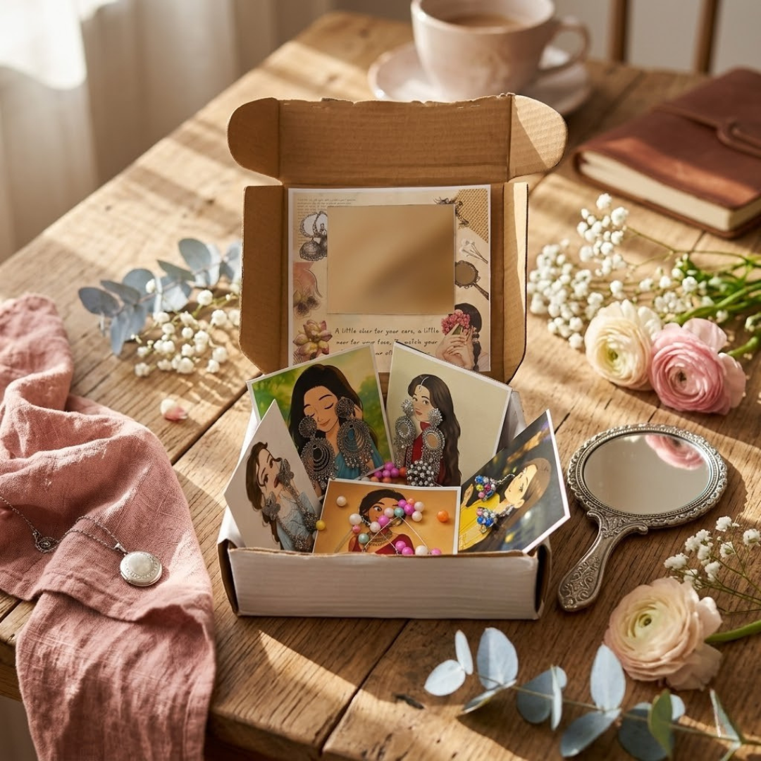Jewellery Hamper Gift Set – 5 Earrings & 1 Ring Combo for Women