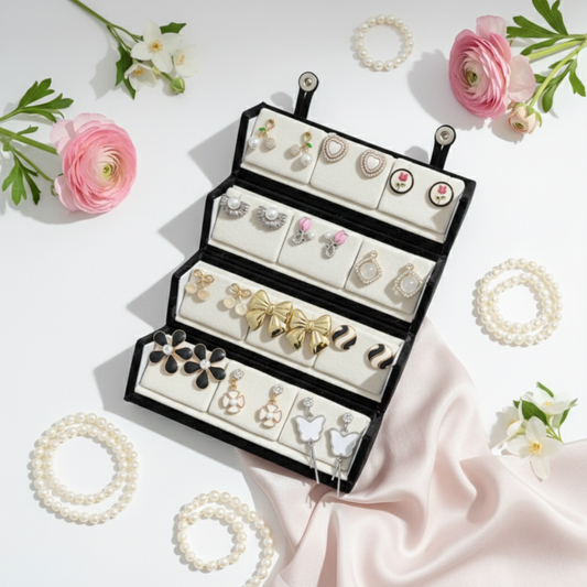 Earrings Combo Set with Jewellery Organizer Box – Multi Style Jhumki & Earrings Collection for Women & Girls