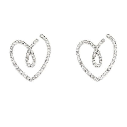 Golden Elegant Golden Heart Stud Earrings