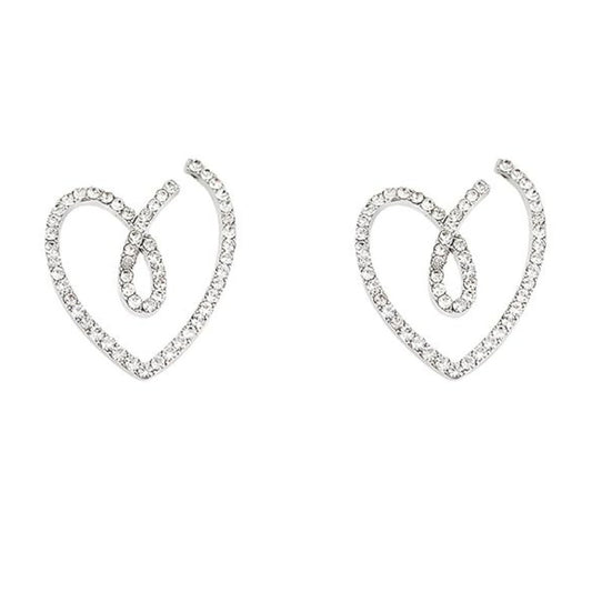 Golden Elegant Golden Heart Stud Earrings