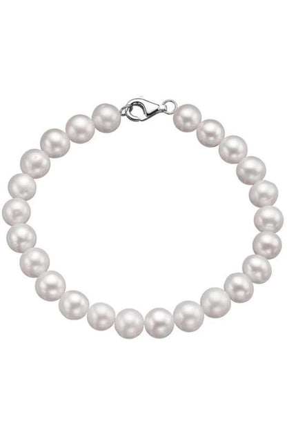 White Faux Pearl Bracelet With Lobster Clasp (Timeless Classic)