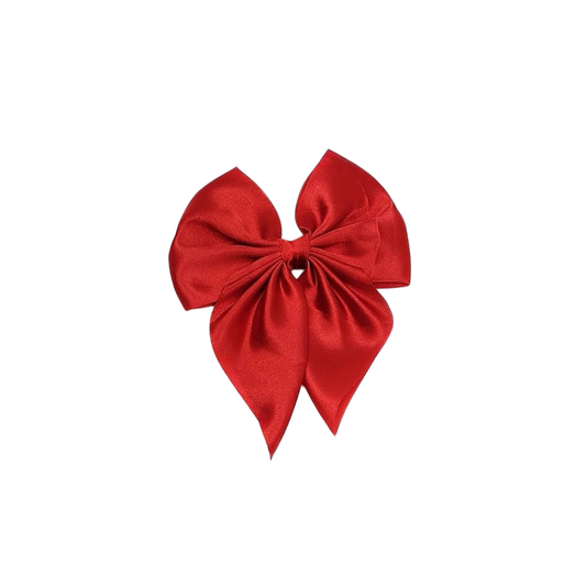 Red Satin Hair Bow – Classic Statement Hair Accessory